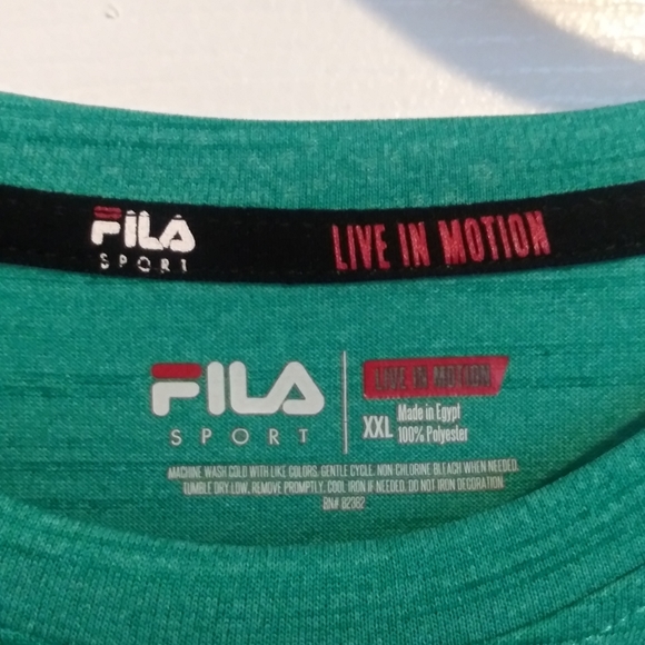 Teal/green Fila workout shirt - Picture 2 of 2